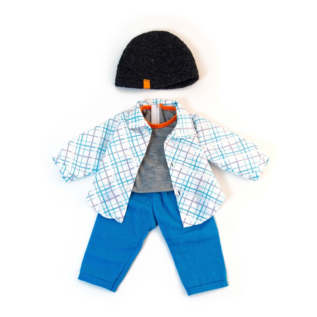 MINILAND Dockkläder byxa tröja mössa 38cm 4delar | Skola och förskola - Lekmaterial - Dockvagnar och docktillbehör | Kontorsexperten