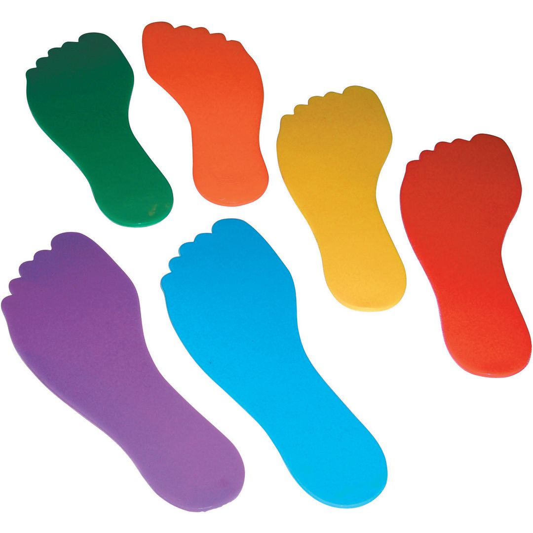 Markeringsplattor fötter SPORADAS 6/fp | Skola och förskola - Idrott, hälsa och rörelse - Spel och aktiviteter | Kontorsexperten