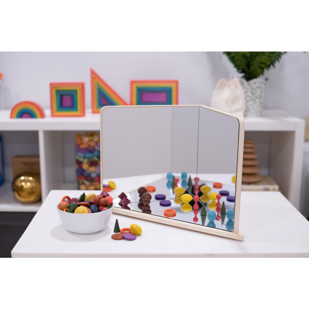 TICKIT Spegel Fyrvägs | Skolmöbler och inredning - Lekmöbler - Skärmar, speglar och teater | Kontorsexperten