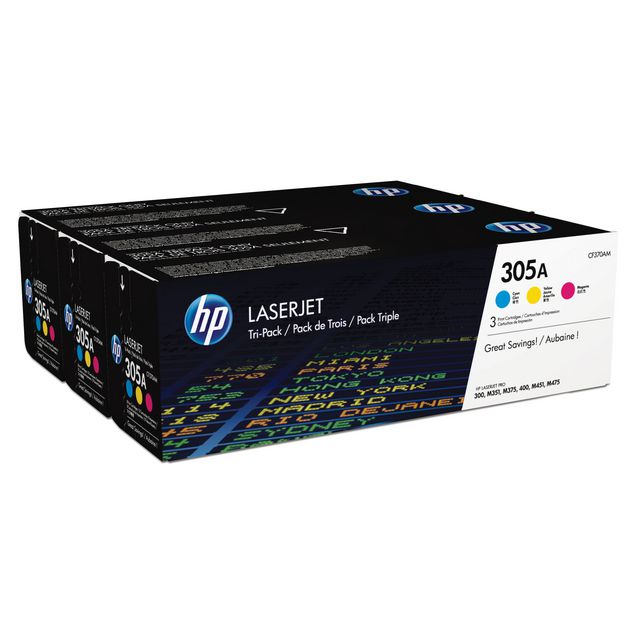 HP Toner CF370AM 305A 7,8K c/m/y 3/fp | Toner och bläck - Tonerkassetter - Toner HP | Kontorsexperten