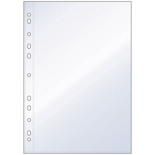 Plastficka A4 stansad polyeten jämn 11 hål genomskinlig | Kontorsmaterial - Mappar och plastfickor - Plastfickor - Öppen överkant | Kontorsexperten