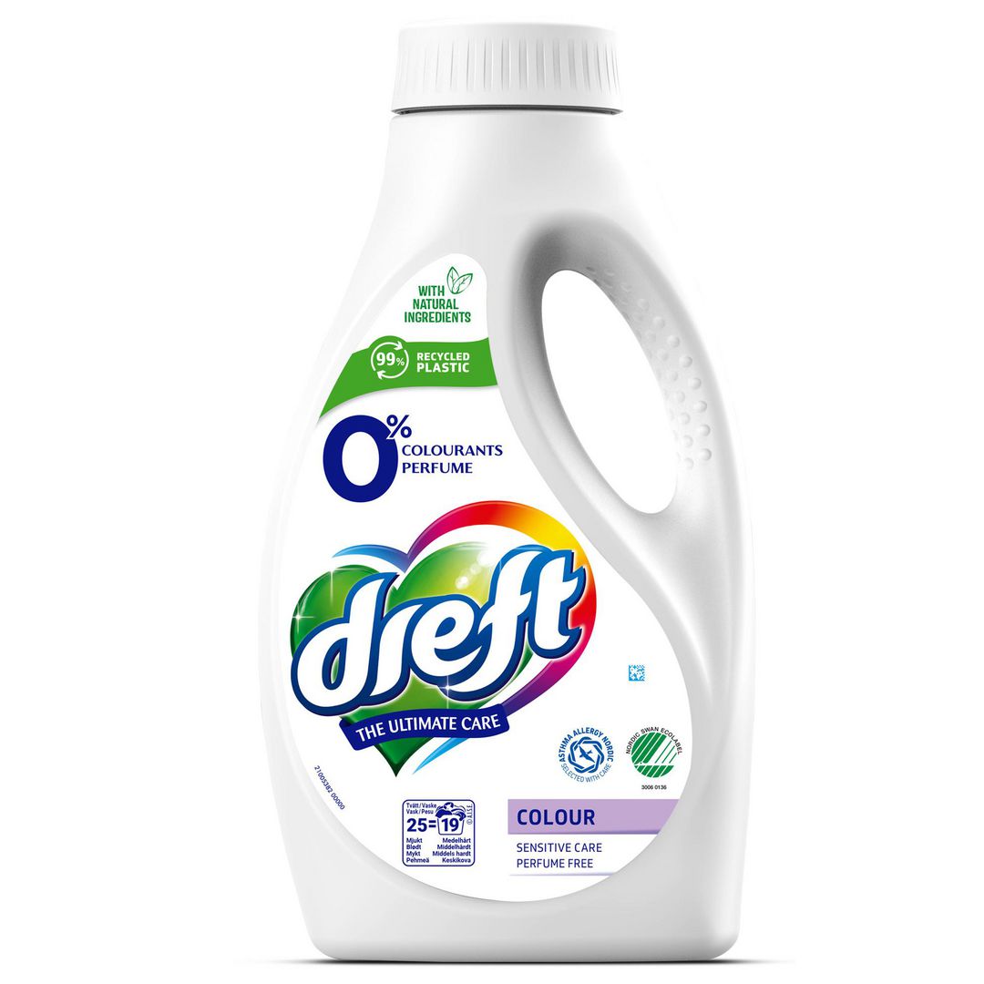 DREFT Tvättmedel Sensitive Color flytande 1L | Städ och hygien - Tvättmedel och klädvård - Tvättmedel | Kontorsexperten