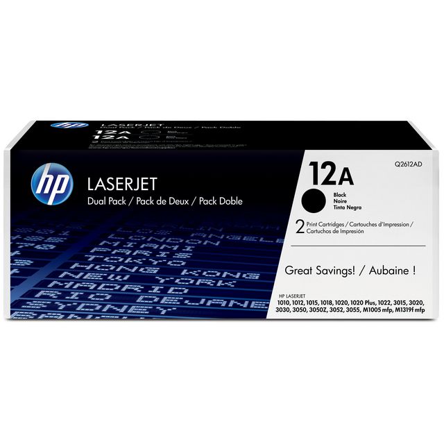HP Toner Q2612AD 12A 4K svart 2/fp | Toner och bläck - Tonerkassetter - Toner HP | Kontorsexperten