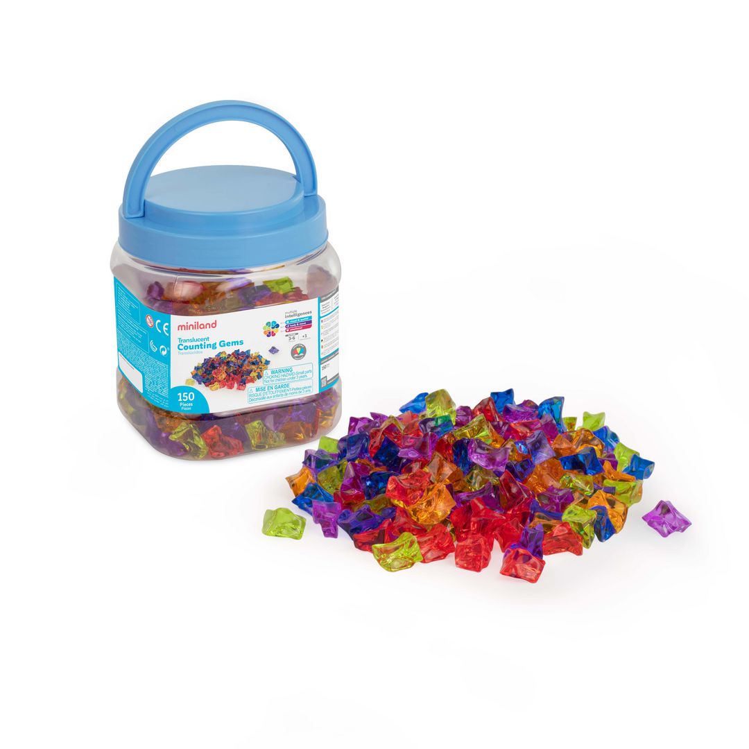 MINILAND Transperanta räknestenar 150/fp | Skola och förskola - Klassrummet / Lära - Sensoriska produkter | Kontorsexperten