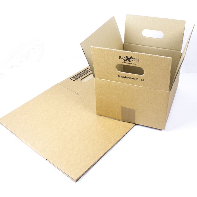 BOXON Wellåda E120 440x320x85mm A3 | Emballage och lagerutrustning - Lådor och well - Welllådor 1-lag - 370-500 mm | Kontorsexperten