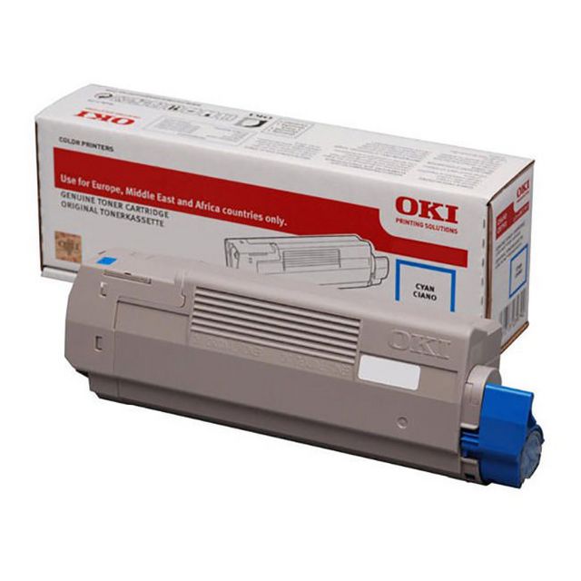 OKI Toner 46490607 Cyan | Toner och bläck - Tonerkassetter - Toner OKI | Kontorsexperten