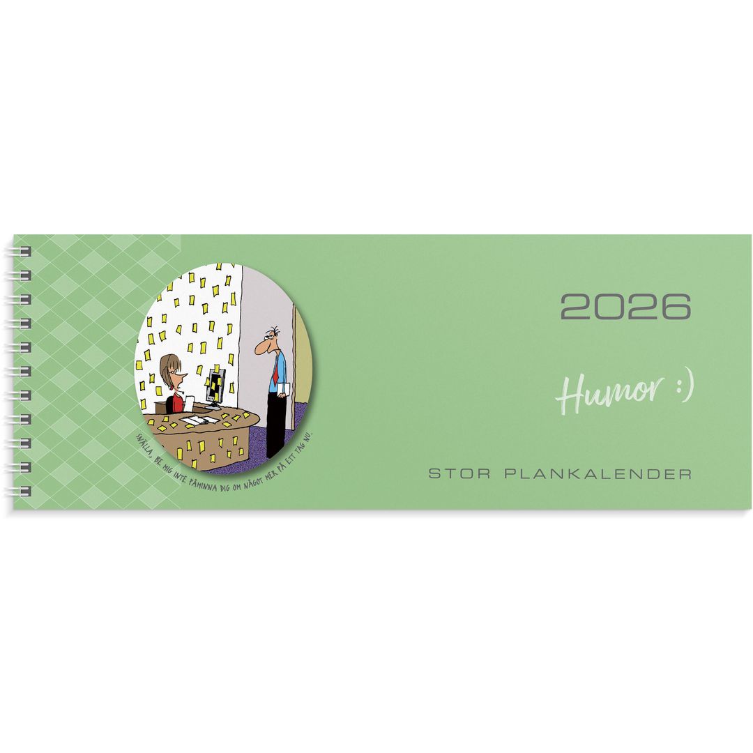 Burde Stor Plankalender Humor 2026 | Almanackor och kalendrar - Bordskalendrar och skrivunderlägg - Bordskalendrar | Kontorsexperten
