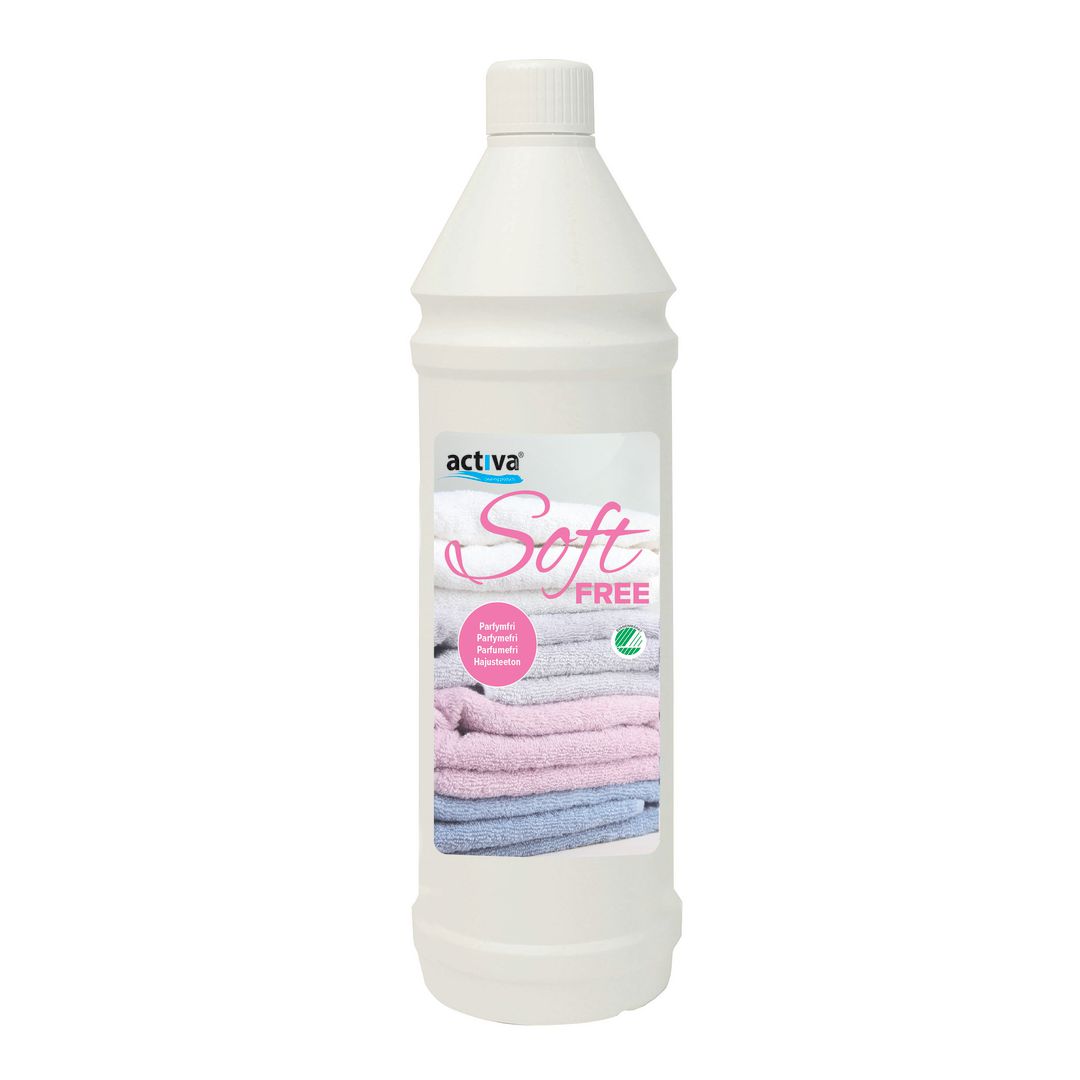 ACTIVA Sköljmedel Soft Free 1L | Städ och hygien - Tvättmedel och klädvård - Sköljmedel | Kontorsexperten