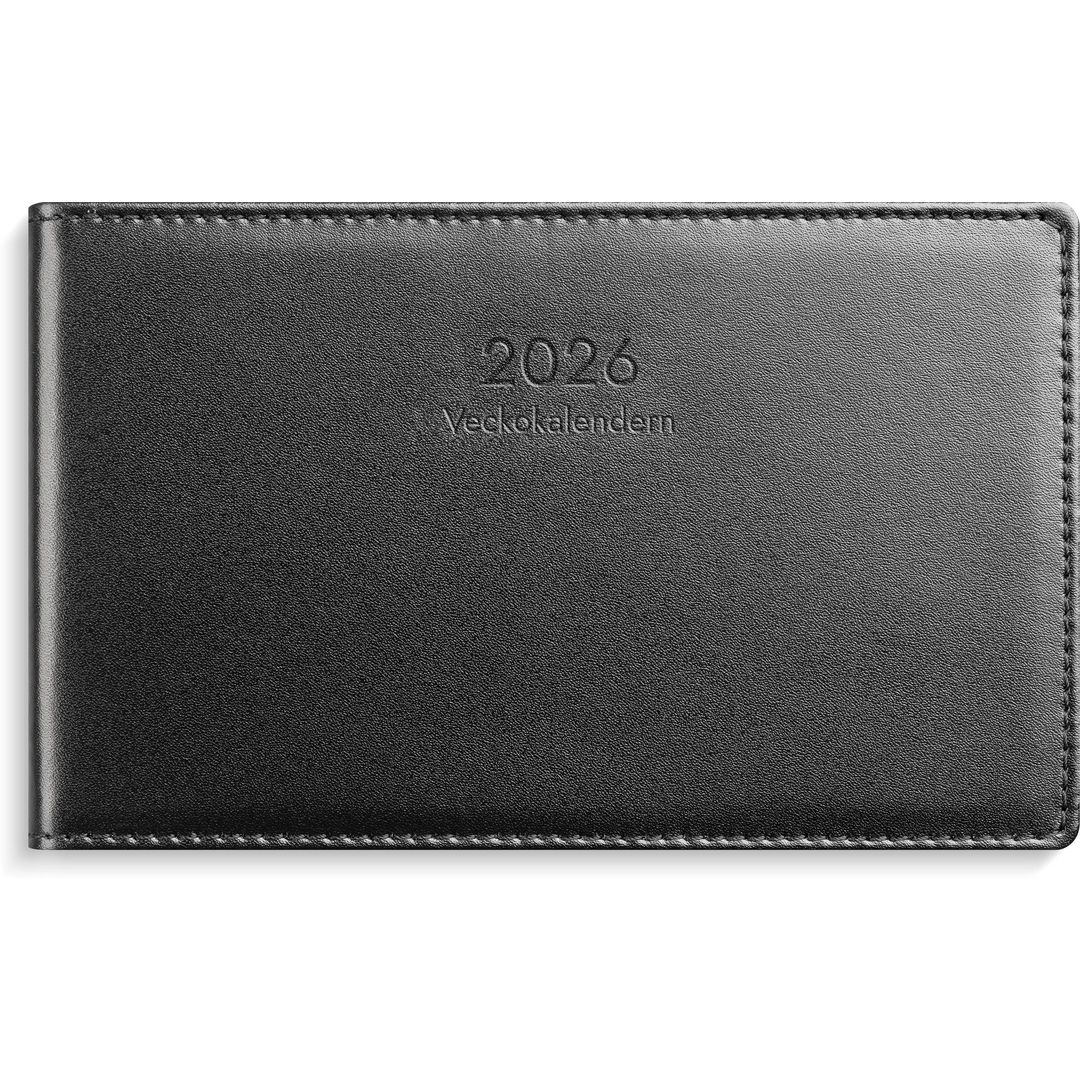 Burde Veckokalender 2026 skinn svart | Almanackor och kalendrar - Bordskalendrar och skrivunderlägg - Bordskalendrar | Kontorsexperten