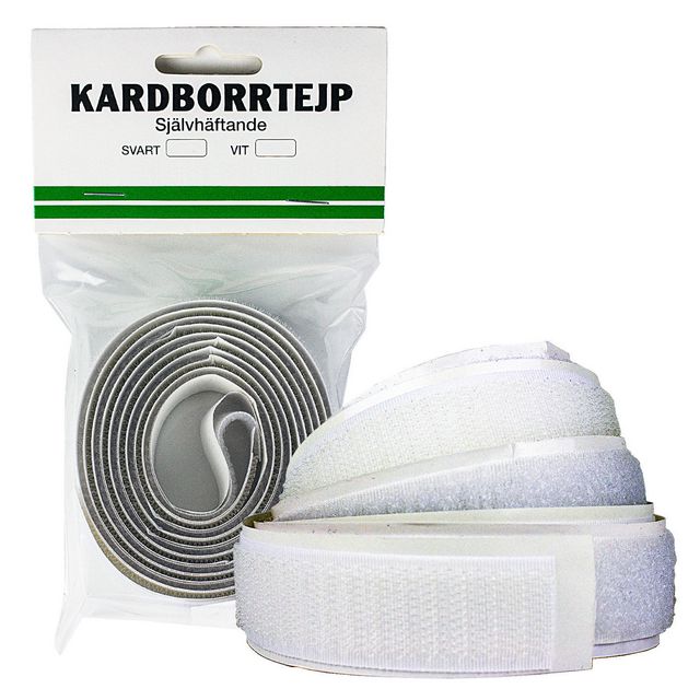 Självhäftande kardborrtejp, 1 m x 20 mm, vit | Kontorsmaterial - Tejp lim och häftmassa - Tejp - Övrigt | Kontorsexperten
