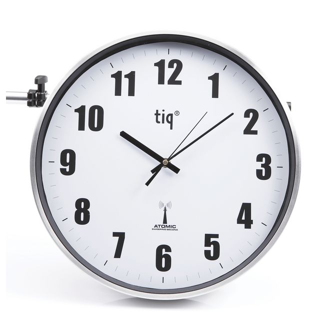 Väggur TIQ radiokontrollerat 38cm silver | Kontorsmöbler och inredning - Väggur - Väggur | Kontorsexperten