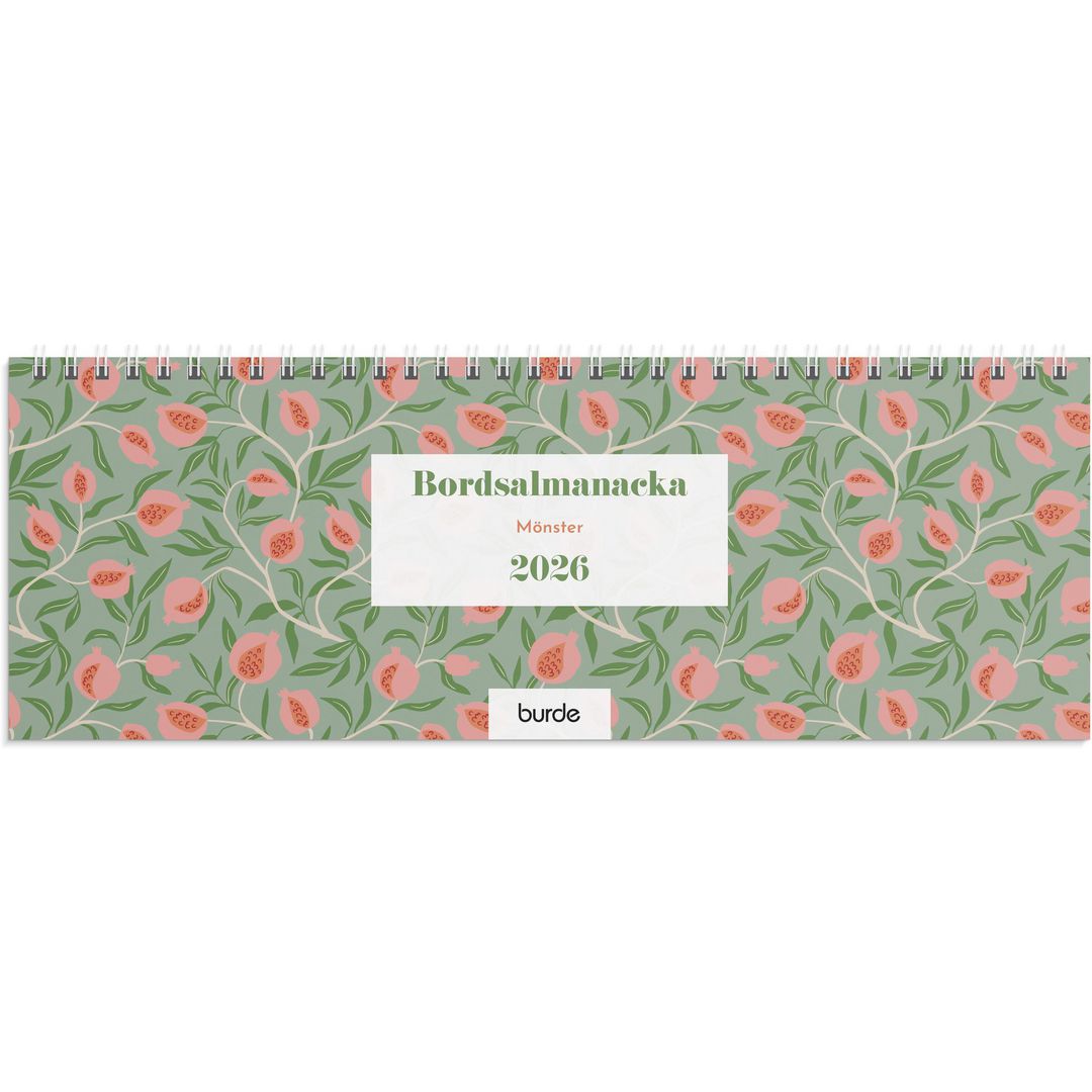Burde Bordsalmanacka Mönster 2026 | Almanackor och kalendrar - Bordskalendrar och skrivunderlägg - Bordskalendrar | Kontorsexperten