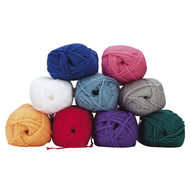 Akrylgarn, 9 färger | Skola och förskola - Hobbymaterial - Garn | Kontorsexperten