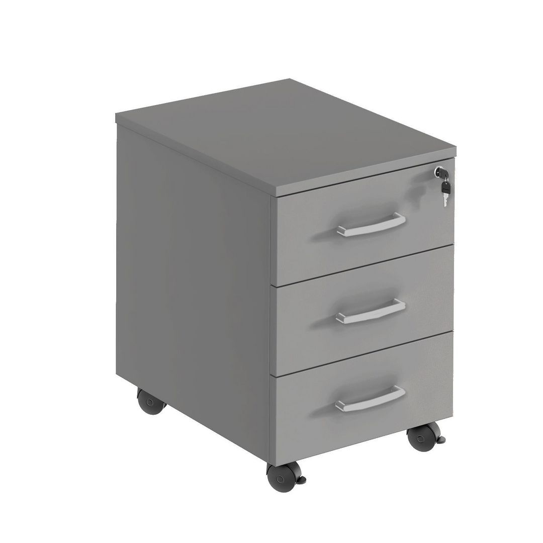 DENORD DESIGN Hurts mobil 3 lådig, djup 450mm grå | Kontorsmöbler och inredning - Bord och hurtsar - Hurtsar | Kontorsexperten