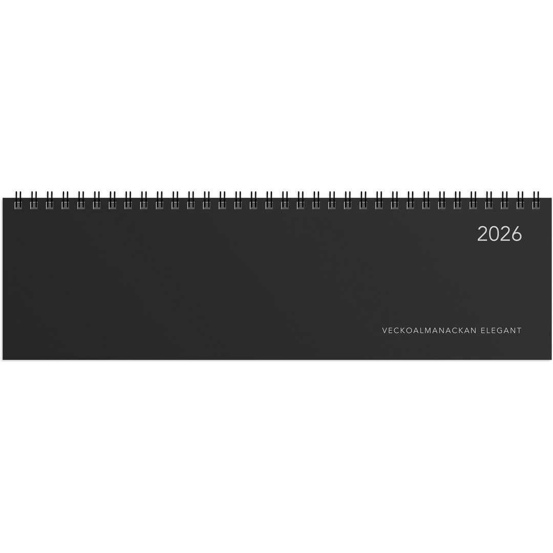 Burde Veckoalmanackan Elegant 2026 | Almanackor och kalendrar - Bordskalendrar och skrivunderlägg - Bordskalendrar | Kontorsexperten