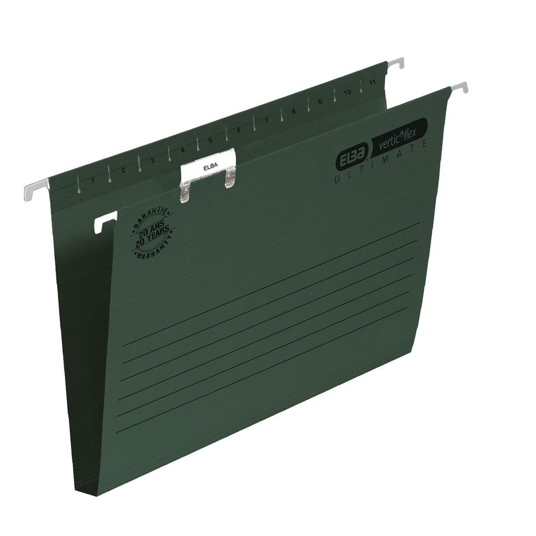 ELBA Hängmapp Vertic Folio 30mm grön | Kontorsmaterial - Mappar och plastfickor - Hängmappar | Kontorsexperten