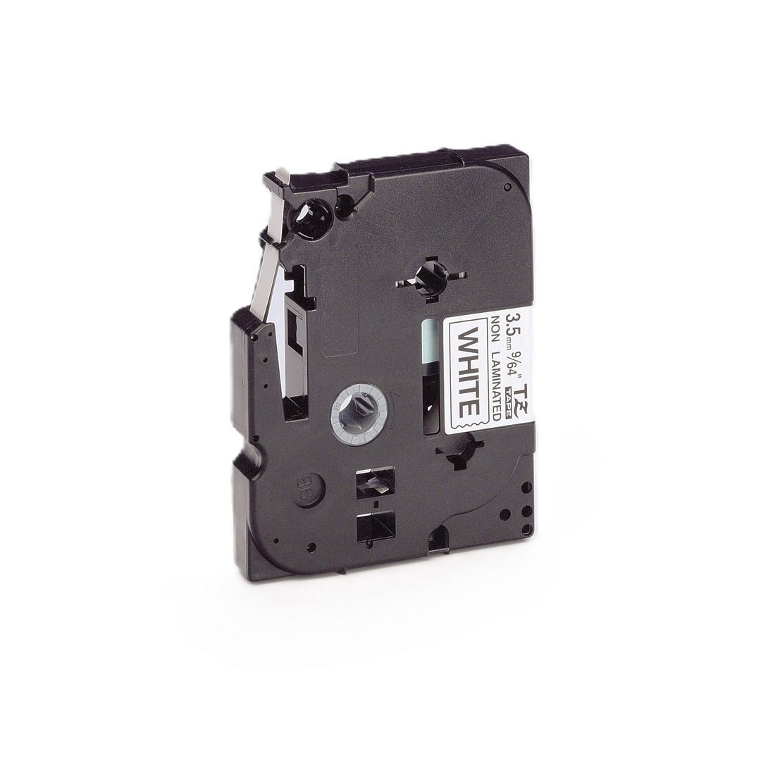 BROTHER Tape TZEN201 3,5mm svart på vit | Kontorsmaskiner - Märkmaskiner och tape - Tape - Brother TZ | Kontorsexperten