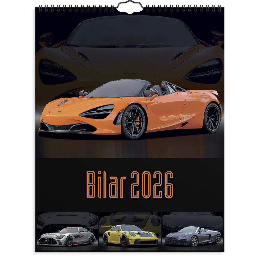 Burde Väggkalender Bilar 2026 | Almanackor och kalendrar - Väggkalendrar - Bildkalendrar | Kontorsexperten