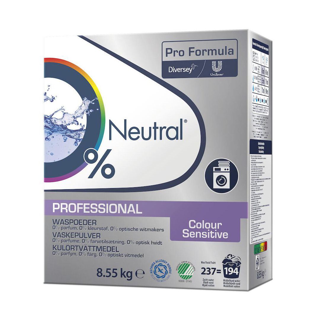 NEUTRAL Tvättmedel Professional Colour Sensitive 8,55kg | Städ och hygien - Tvättmedel och klädvård - Tvättmedel | Kontorsexperten