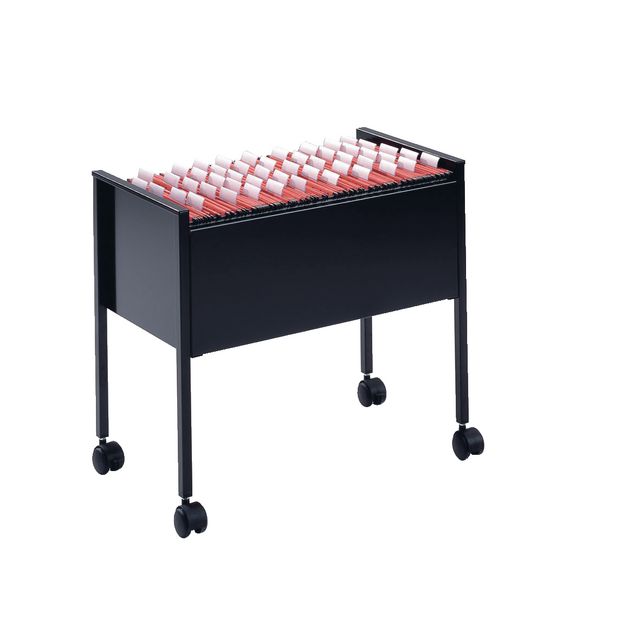 DURABLE ECONOMY hängmappsvagn, A4, filkapacitet 80, stål, 66x37x59cm svart | Kontorsmaterial - Mappar och plastfickor - Hängmappsförvaring | Kontorsexperten