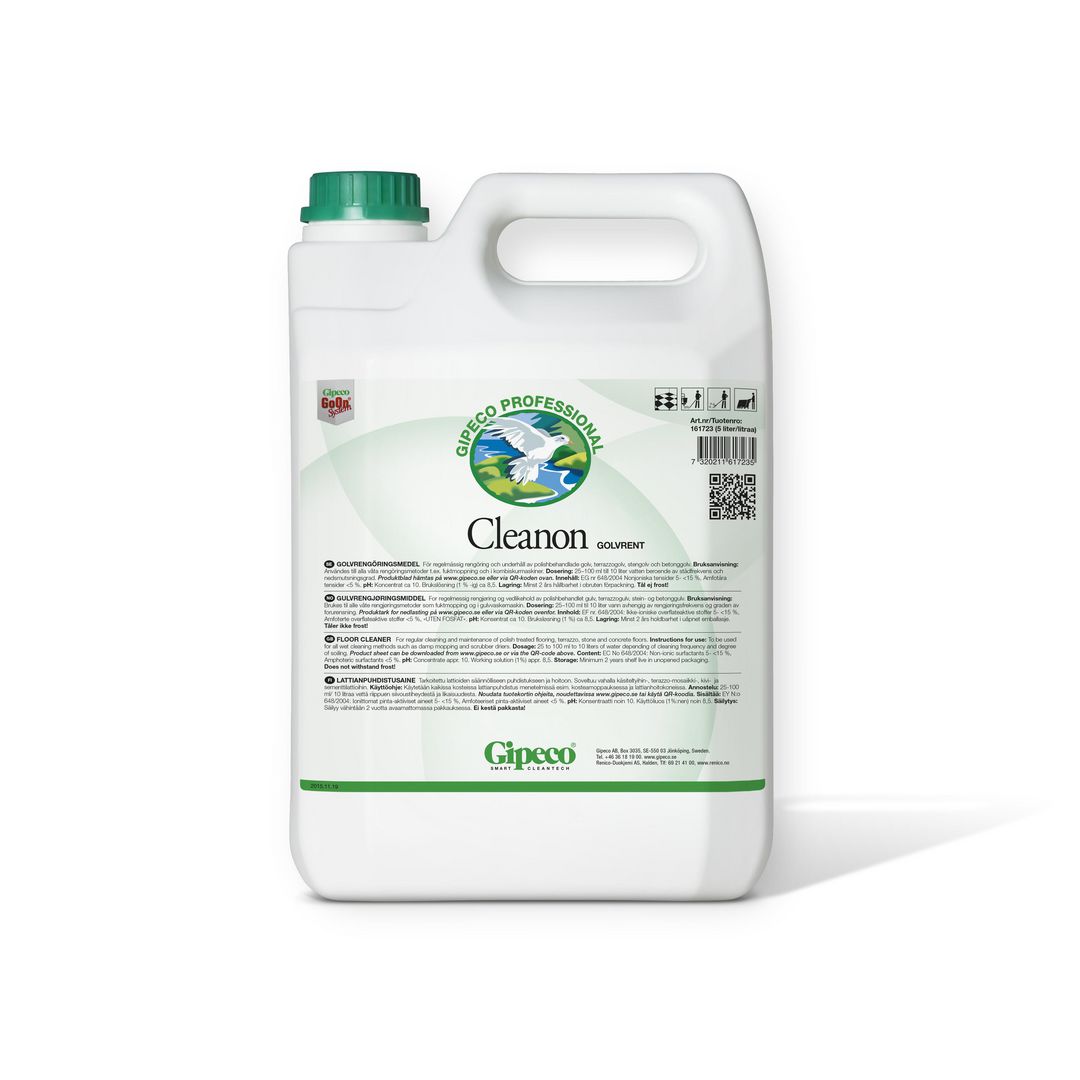 GIPECO Golvunderhåll Cleanon 5L | Städ och hygien - Golvunderhåll - Underhållsmedel | Kontorsexperten