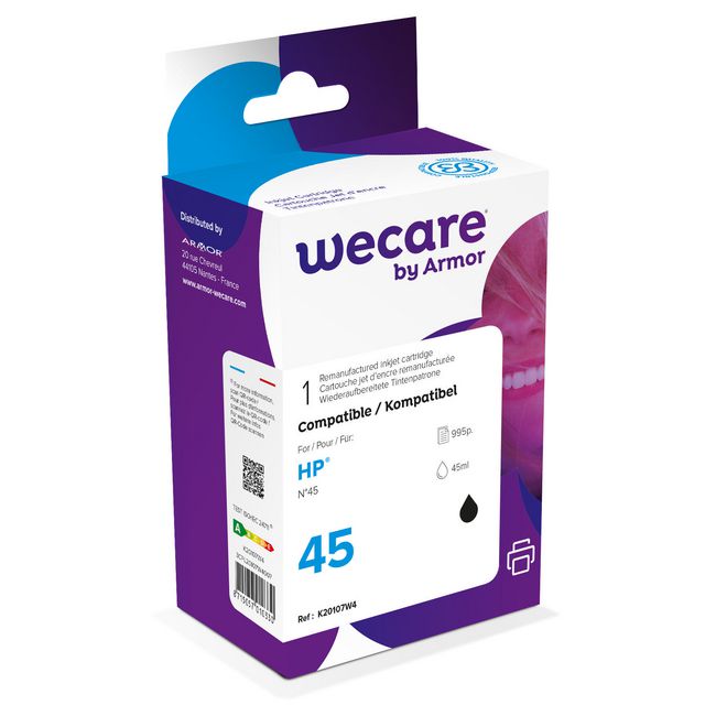 WECARE Bläckpatron 45 svart | Toner och bläck - Bläckpatroner - Bläckpatroner WeCare | Kontorsexperten