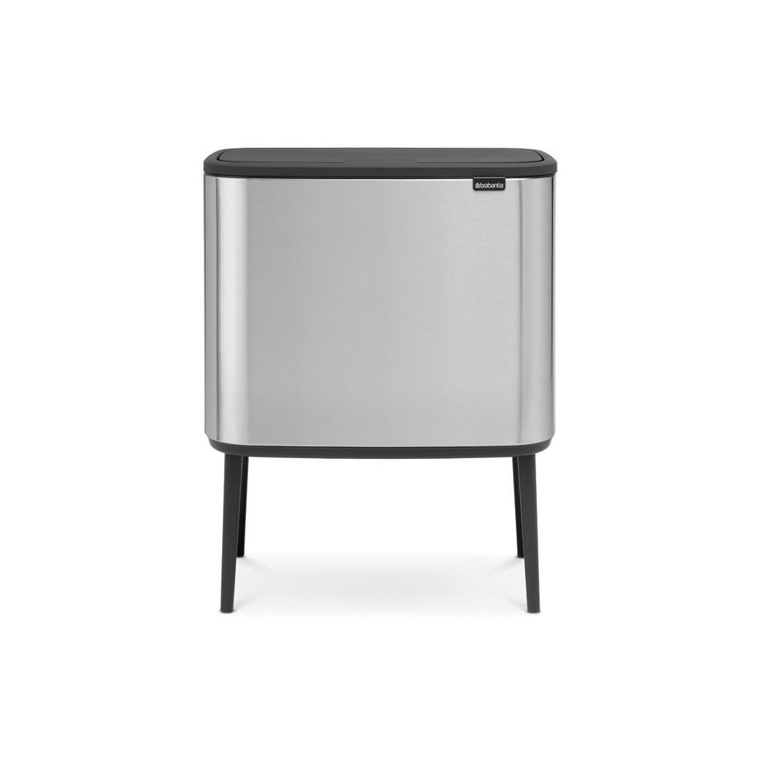 BRABANTIA Papperskorg Bo Touch Bin 3x11L Matt Stål | Städ och hygien - Avfallshantering och källsortering - Papperskorgar | Kontorsexperten