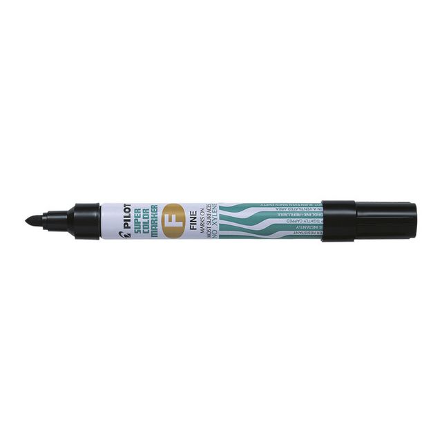 PILOT Märkpenna Super Color Marker permanent, fine, svart | Kontorsmaterial - Pennor - Märkpennor - Rund spets | Kontorsexperten