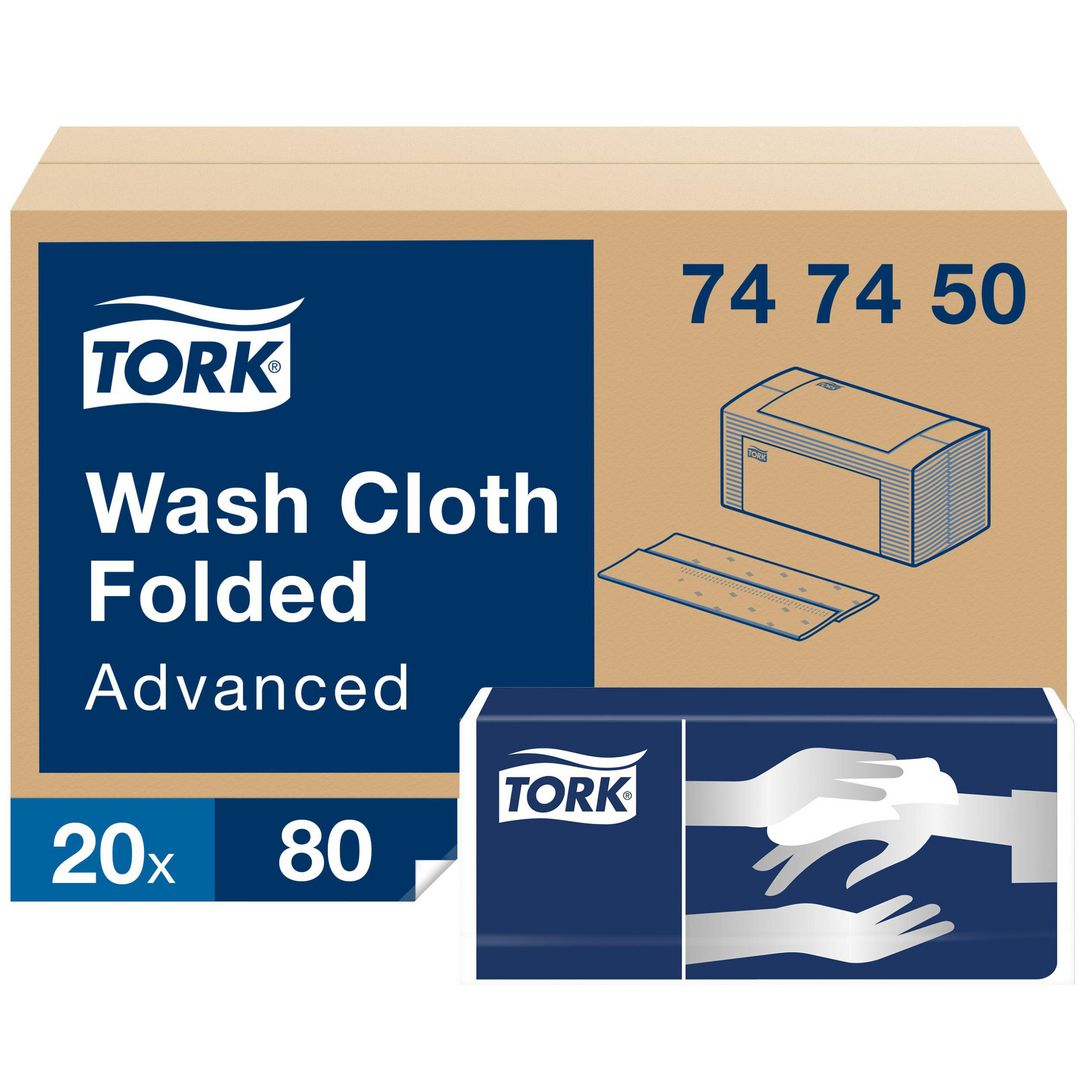 TORK Tvättlapp Advanced, 6-lagers vit 1600/fp | Städ och hygien - Tvål och hygien - Tvättlappar | Kontorsexperten