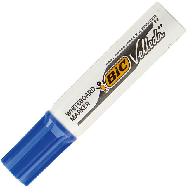 BIC VELLEDA Whiteboardpenna, VELLEDA 1781, ketonbaserat bläck, 3,5–5,5 mm, mediumspets, blå | Kontorsmaterial - Pennor - Whiteboardpennor - Skuren spets | Kontorsexperten