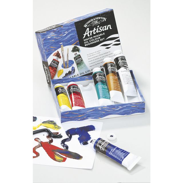 Hantverksoljefärger, vattenlösliga, 126 ml, olika färger | Skola och förskola - Målarfärg och tillbehör - Oljefärg | Kontorsexperten