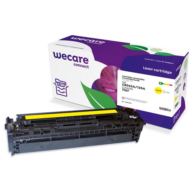 WECARE Toner HP CB542A/1977B002 1,4K gul | Toner och bläck - Tonerkassetter - Toner WeCare | Kontorsexperten