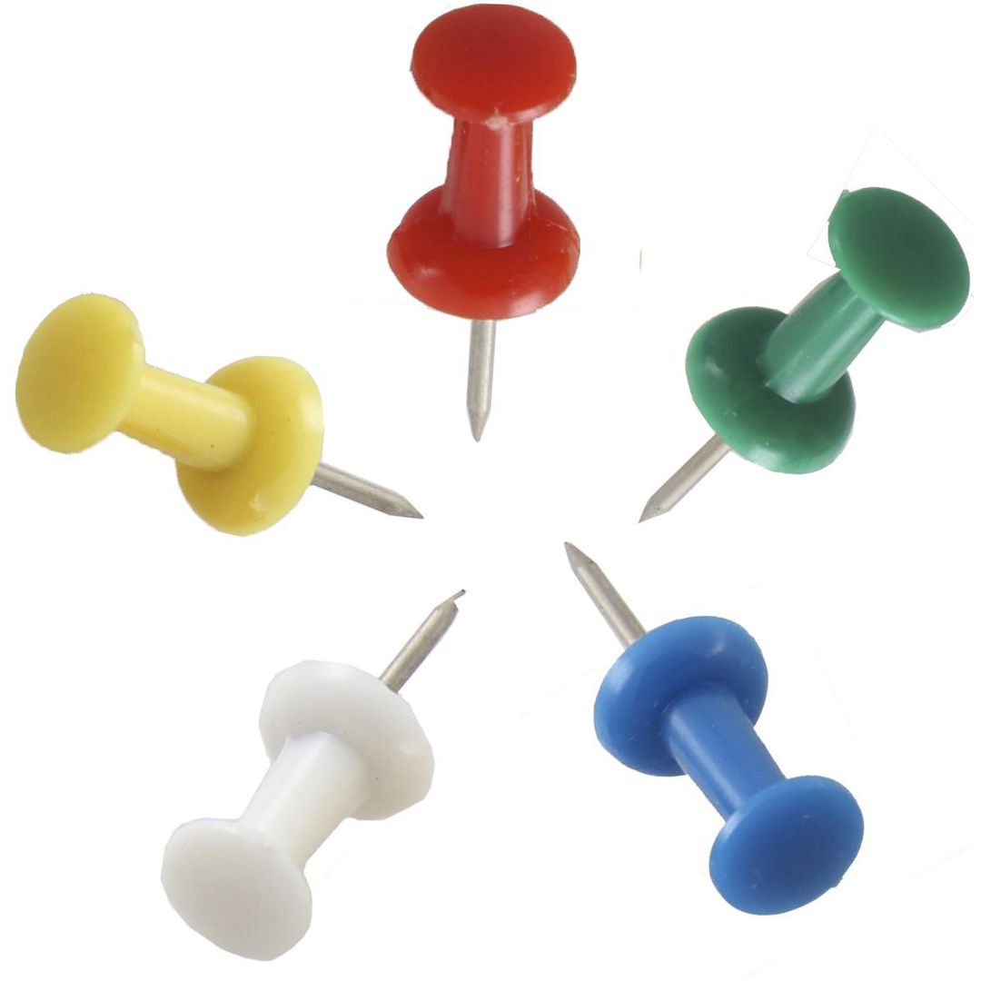 ACTUAL Kartnålar ACTUAL cylinderformad vit 30/fp | Kontorsmaterial - Häftstift och kartnålar - Kartnålar | Kontorsexperten