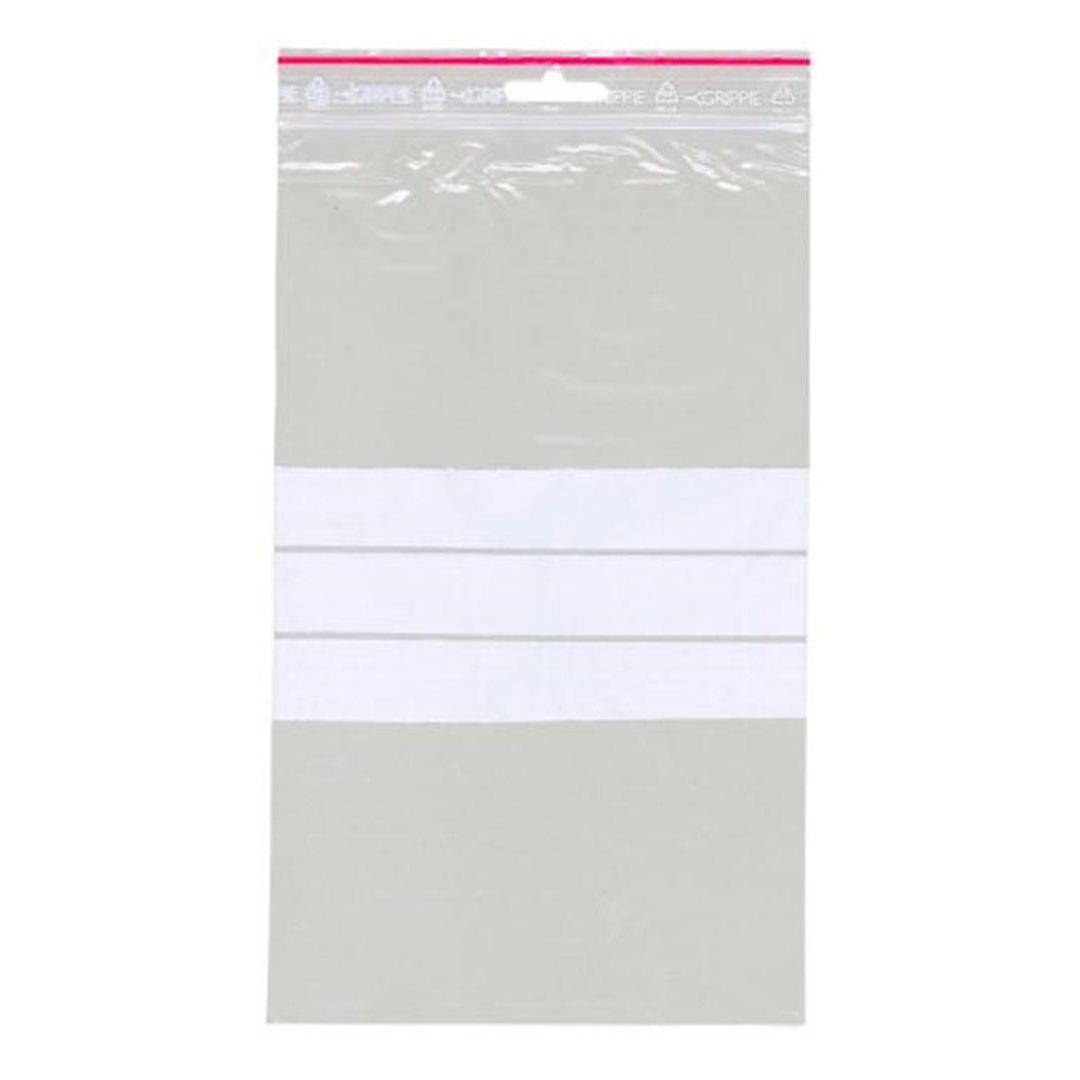GRIPPIE Blixtlåspåse med skrivfält 150x250mm 1000/fp | Emballage och lagerutrustning - Bärkassar och Påsar - Blixtlåspåsar | Kontorsexperten