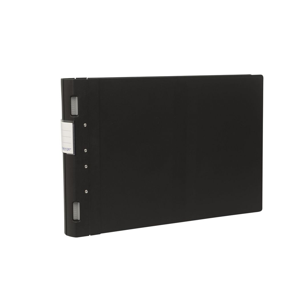 KEBA Gaffelpärm ergo LA3 55mm svart/svart | Kontorsmaterial - Pärmar och register - Gaffelpärmar i plast | Kontorsexperten