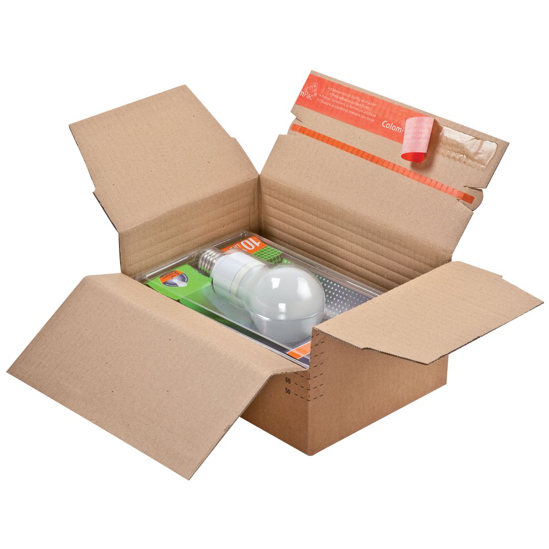 COLOMPAC E-handeslåda 238x170x60-130mm | Emballage och lagerutrustning - Lådor och well - E-handelslådor | Kontorsexperten