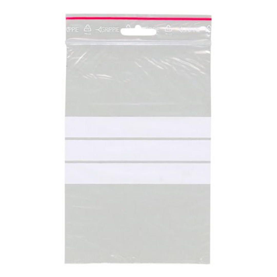 GRIPPIE Blixtlåspåse med skrivfält 120x180mm 1000/fp | Emballage och lagerutrustning - Bärkassar och Påsar - Blixtlåspåsar | Kontorsexperten