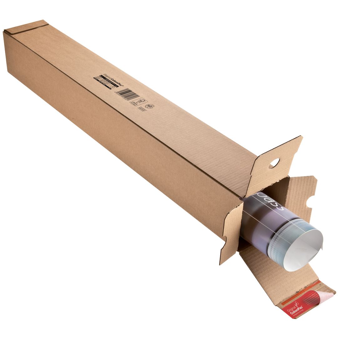 COLOMPAC Fyrkantstub 860x108x108mm brun | Emballage och lagerutrustning - Lådor och well - Papptuber | Kontorsexperten