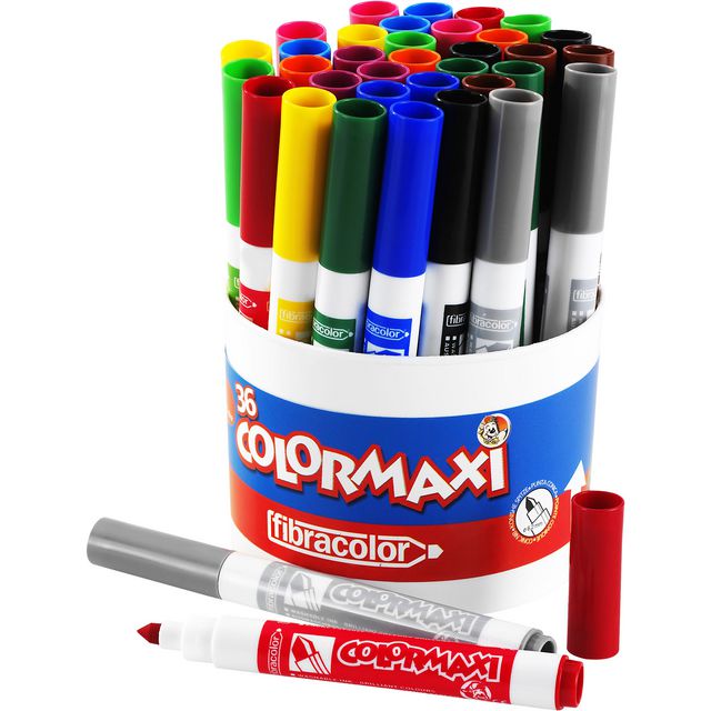 Fiberpenna Colormaxi 3x12 färger | Skola och förskola - Pennor och tillbehör - Fiberpennor - Standard | Kontorsexperten