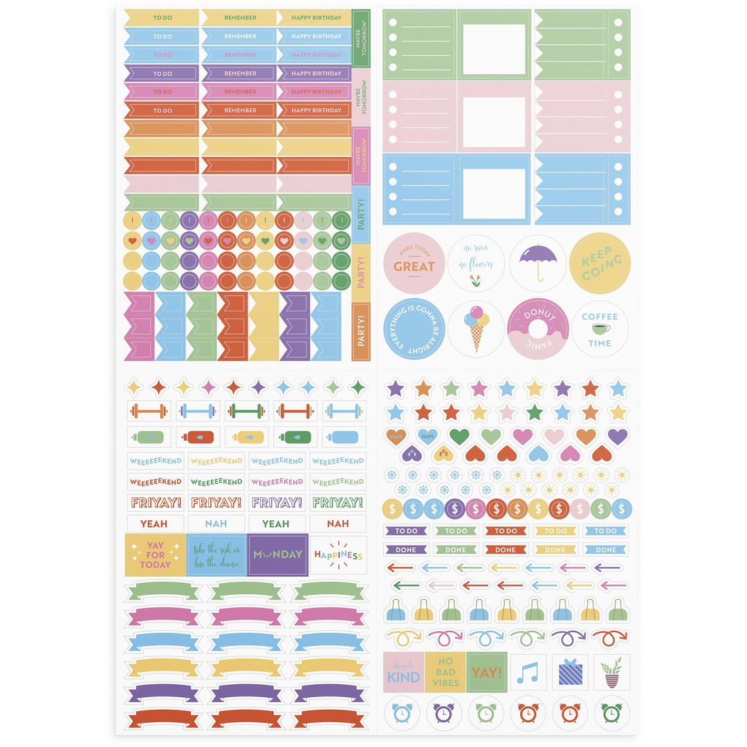 BURDE Stickersark Color explosion | Almanackor och kalendrar - Temakalendrar - Kreativitet | Kontorsexperten