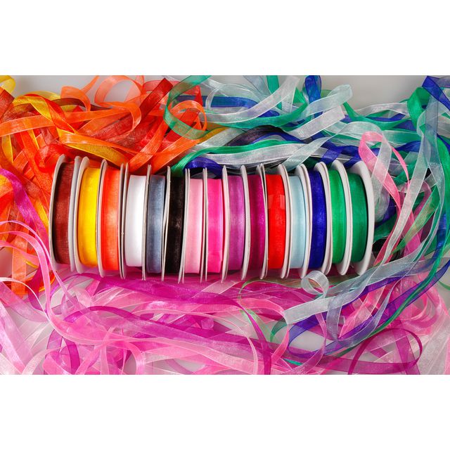 Organzaband 15 färger | Skola och förskola - Hobbymaterial - Band | Kontorsexperten