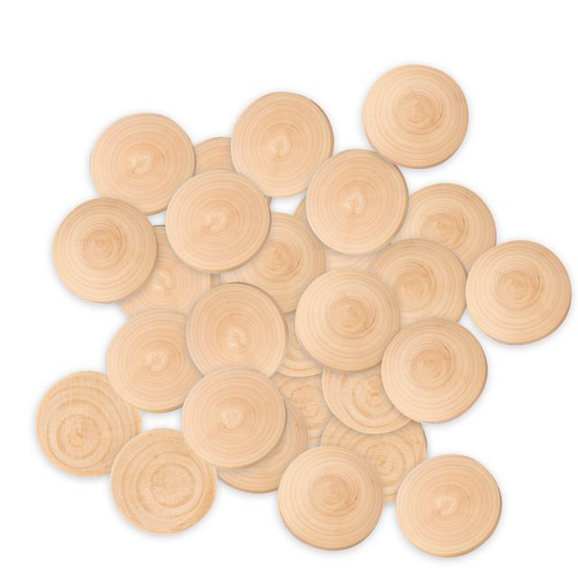 PLAYBOX Träknappar 60 mm 50/fp | Skola och förskola - Hobbymaterial - Pyssel - Trä | Kontorsexperten