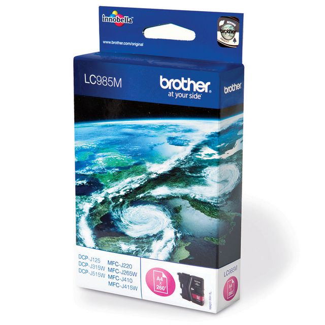 Brother Bläckpatron, LC985 M, LC-985M, Innobella™, magenta, singelförpackning | Toner och bläck - Bläckpatroner - Bläckpatroner Brother | Kontorsexperten