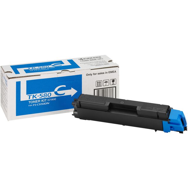 KYOCERA Toner, 580C, cyan, 1T02KTCNL0 | Toner och bläck - Tonerkassetter - Toner Kyocera | Kontorsexperten