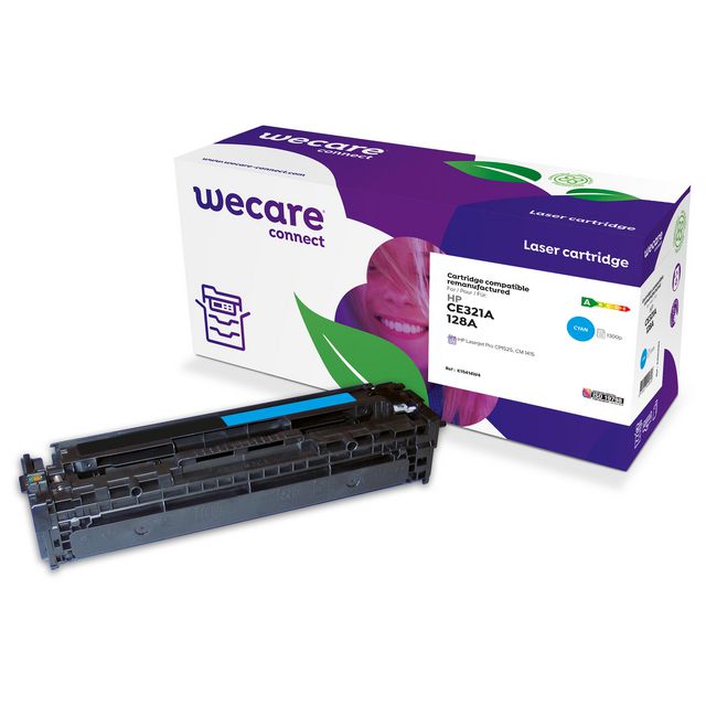 WECARE Toner HP CE321A 1,3K cyan | Toner och bläck - Tonerkassetter - Toner WeCare | Kontorsexperten
