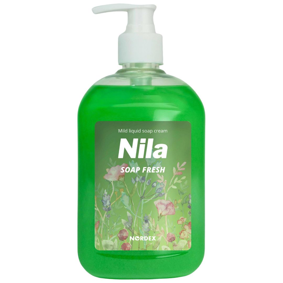 NILA Flytande handtvålen Mild, äpple, grön, 500ml | Städ och hygien - Tvål och hygien - Tvål - Flytande | Kontorsexperten