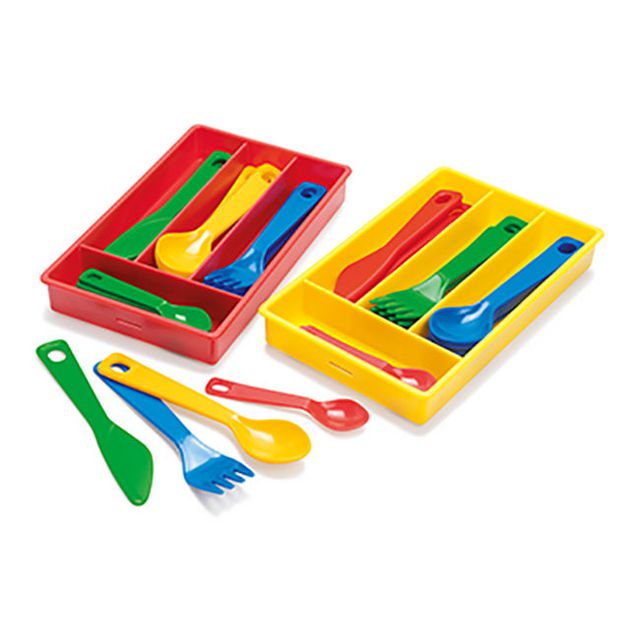 DANTOY Bestick, blandade färger 17/fp | Skola och förskola - Lekmaterial - Kök och matlek | Kontorsexperten