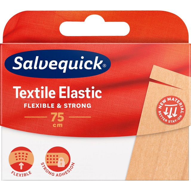 SALVEQUICK Plåster Textil 75cm | Skyddsutrustning - Första Hjälpen - Plåster | Kontorsexperten