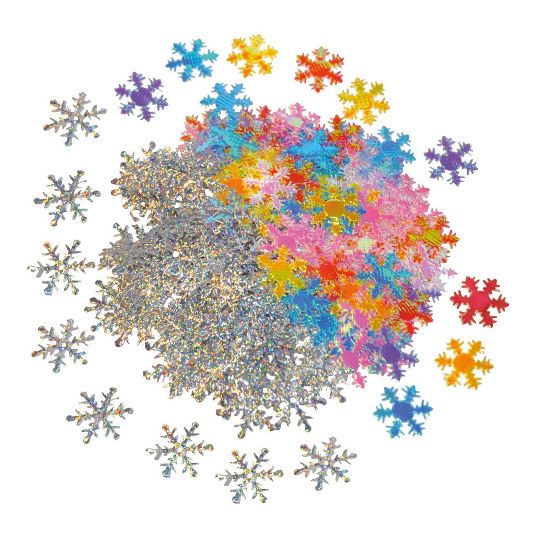 PLAYBOX Snöflingor 500/fp | Skola och förskola - Hobbymaterial - Paljetter, strössel och glitterlim | Kontorsexperten