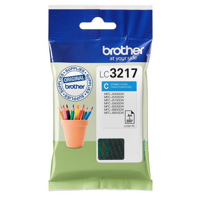 BROTHER Bläckpatron LC3217C Cyan | Toner och bläck - Bläckpatroner - Bläckpatroner Brother | Kontorsexperten
